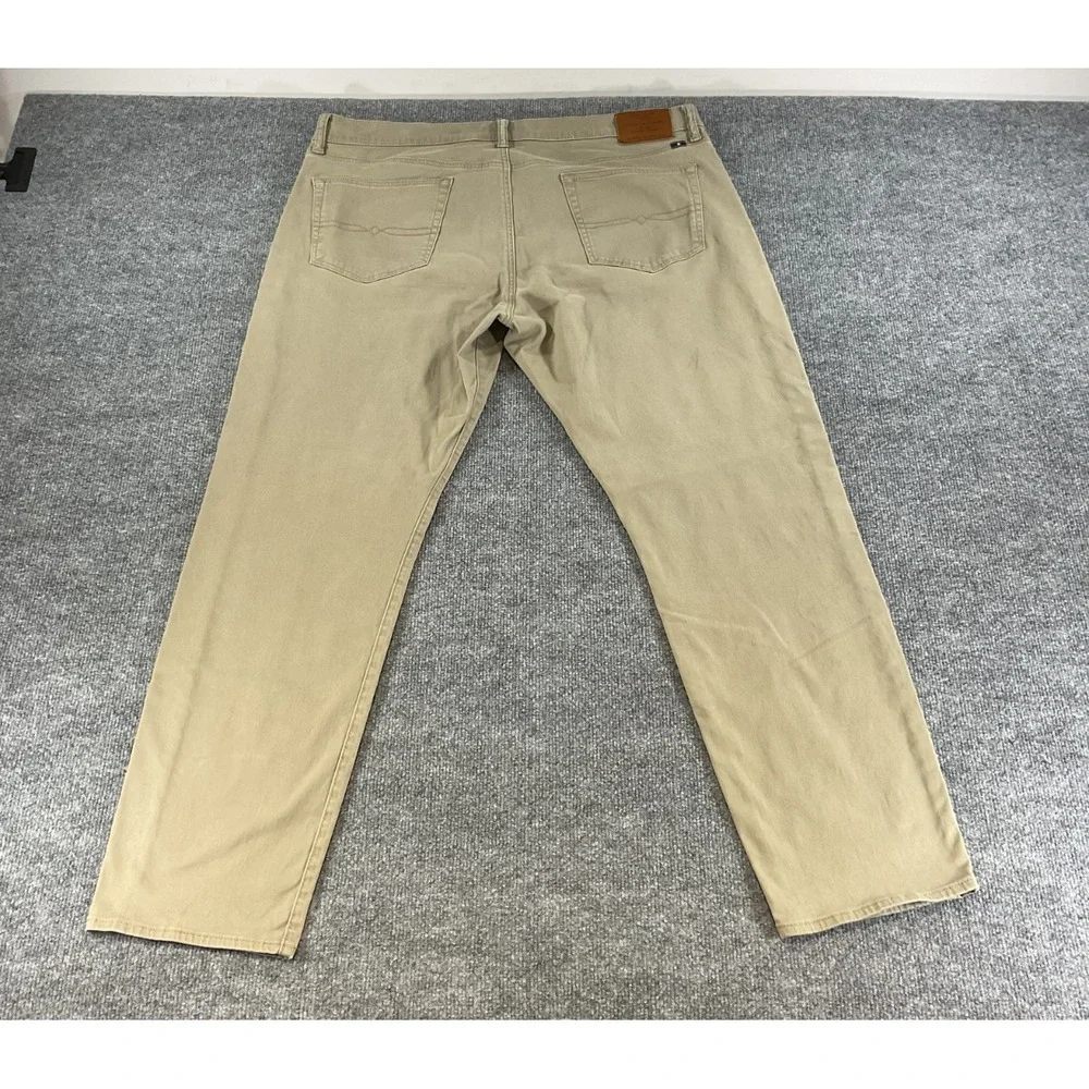 Lucky Brand 121 Slim Pants 40x32 Khaki Beige Stretch Chinos Men's Slim Fit Casua